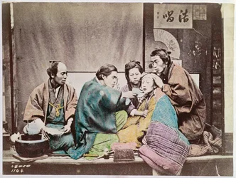 Scène de médecine traditionnelle, vers 1880